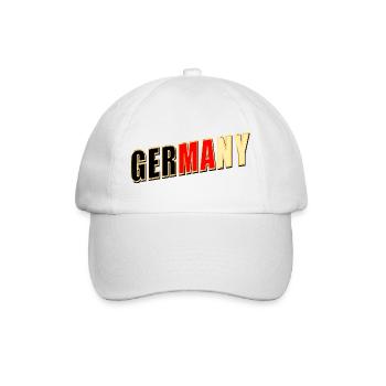 Deutschland - Baseballkappe - Weiß/Weiß - Vorne