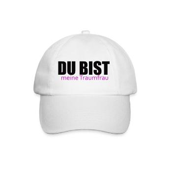 Du bist meine Traumfrau - Baseballkappe - Weiß/Weiß - Vorne