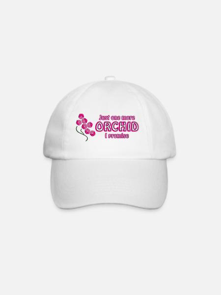 Nur noch eine Orchidee, das verspreche ich – Blumenkunst - Baseballkappe - Weiß/Weiß
