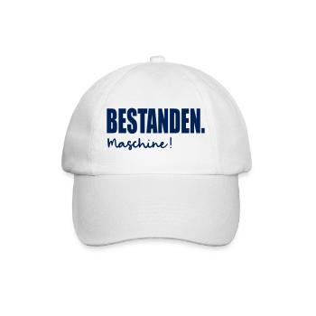 Bestanden Maschine - Baseballkappe - Weiß/Weiß - Vorne