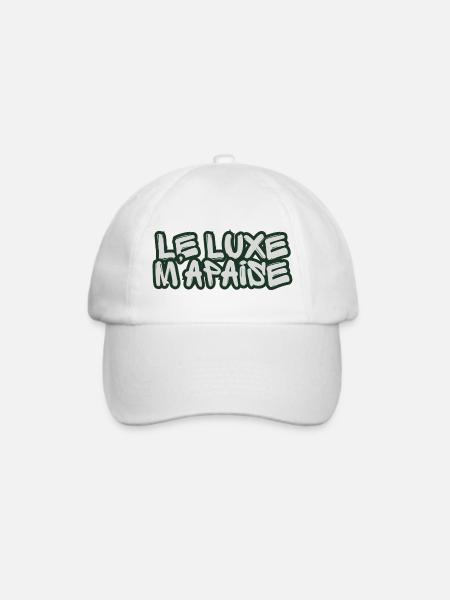 Französischer Graffiti-Luxus - Baseballkappe - Weiß/Weiß