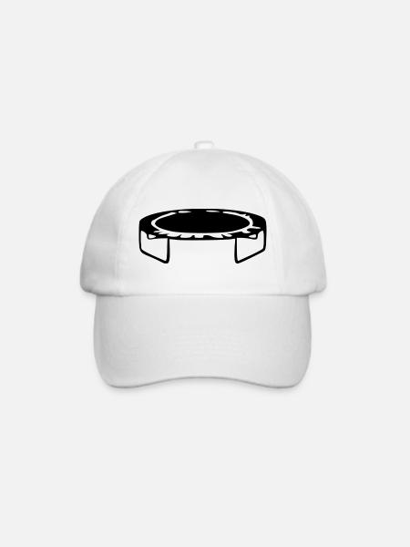 Trampolin springen Geschenk - Baseballkappe - Weiß/Weiß