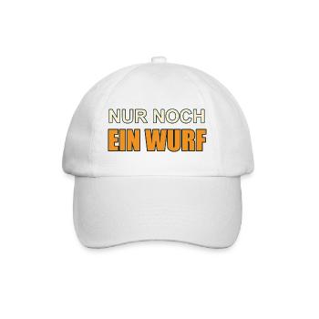 Nur noch ein Wurf - Baseballkappe - Weiß/Weiß - Vorne