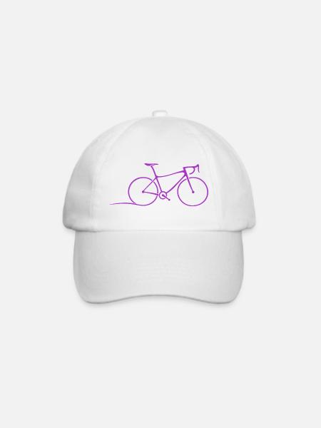 bicycle pink Rennrad - Baseballkappe - Weiß/Weiß