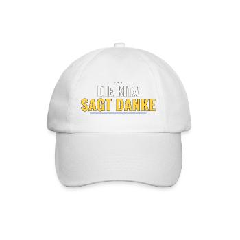 Die Kita sagt Danke – Abschiedsgeschenk Shirt - Baseballkappe - Weiß/Weiß - Vorne