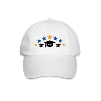 Doktorhuete Sterne Abschluss Logo - Baseballkappe - Weiß/Weiß - Vorne