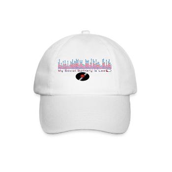 Mein Sozialakku ist leer - Baseballkappe - Weiß/Weiß - Vorne