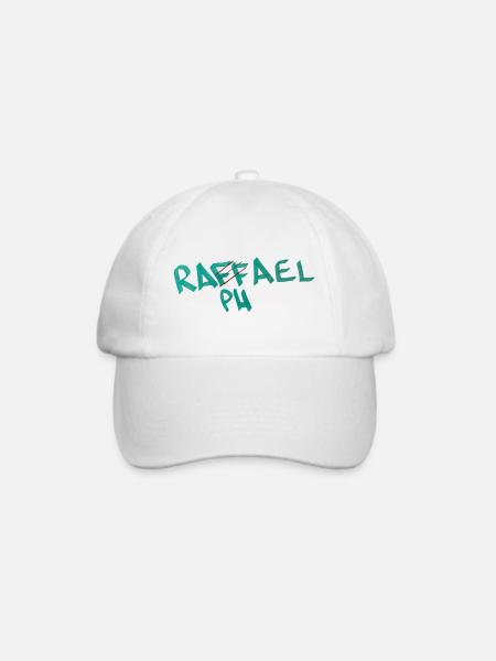 Geschenkidee für Raphael - Baseballkappe - Weiß/Weiß