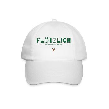 Plötzlich Weihnachtsstimmung – Weihnachtsdesign - Baseballkappe - Weiß/Weiß - Vorne