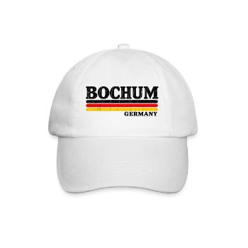 Bochum - Ruhrpott - Deutschland - Germany - Baseballkappe - Weiß/Weiß - Vorne
