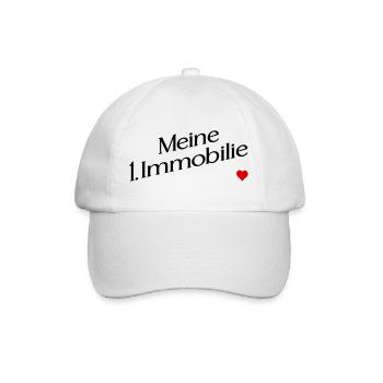 Meine erste Immobilie - Baseballkappe - Weiß/Weiß - Vorne