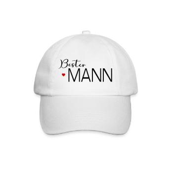 Bester Mann, Auszeichnung - Baseballkappe - Weiß/Weiß - Vorne