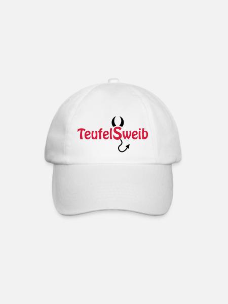 Teufelsweib - Baseballkappe - Weiß/Weiß