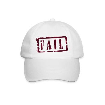 fail writing - Baseballkappe - Weiß/Weiß - Vorne