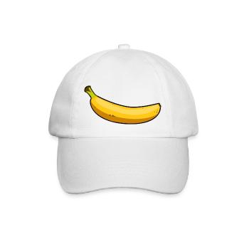 Banane - Baseballkappe - Weiß/Weiß - Vorne