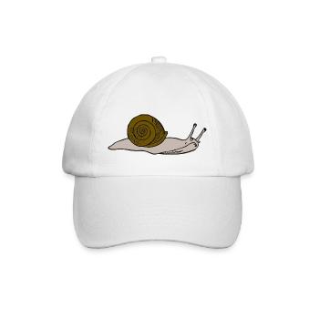 Brown snail - Baseballkappe - Weiß/Weiß - Vorne