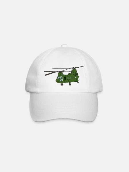 Hubschrauber - Baseballkappe - Weiß/Weiß