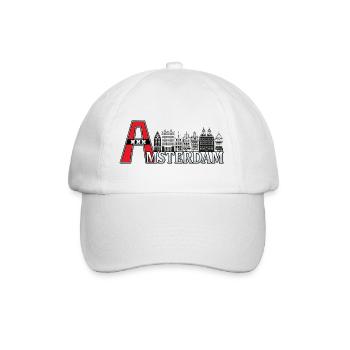 Amsterdam mit einem großen A - Baseballkappe - Weiß/Weiß - Vorne