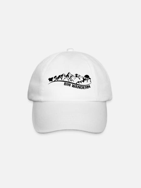 bin wandern - Baseballkappe - Weiß/Weiß