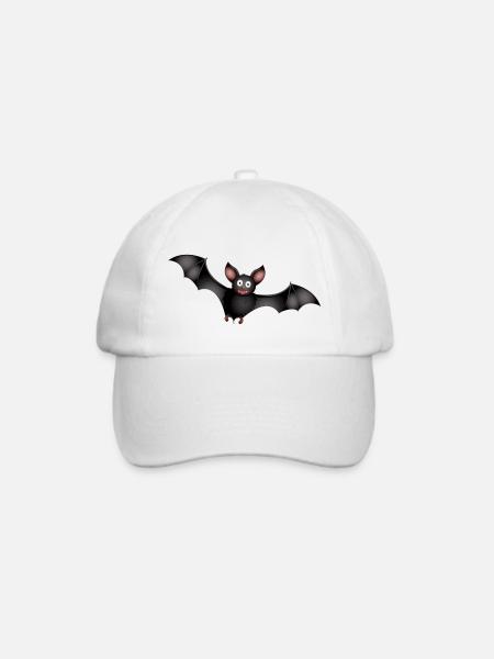 Fledermaus - Baseballkappe - Weiß/Weiß