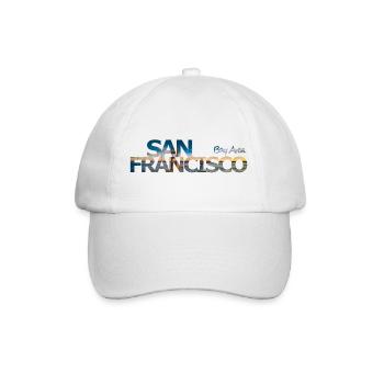 San Francisco Bay Area - Geschenk - Baseballkappe - Weiß/Weiß - Vorne