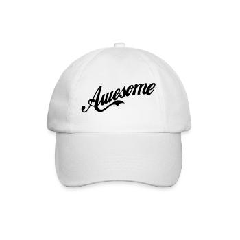 Awesome - Baseballkappe - Weiß/Weiß - Vorne