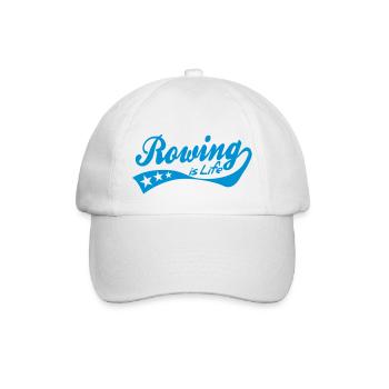rowing is life - retro - Baseballkappe - Weiß/Weiß - Vorne