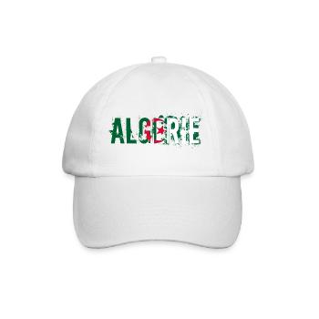 logo_flag_grunge_algerie_2 - Baseballkappe - Weiß/Weiß - Vorne