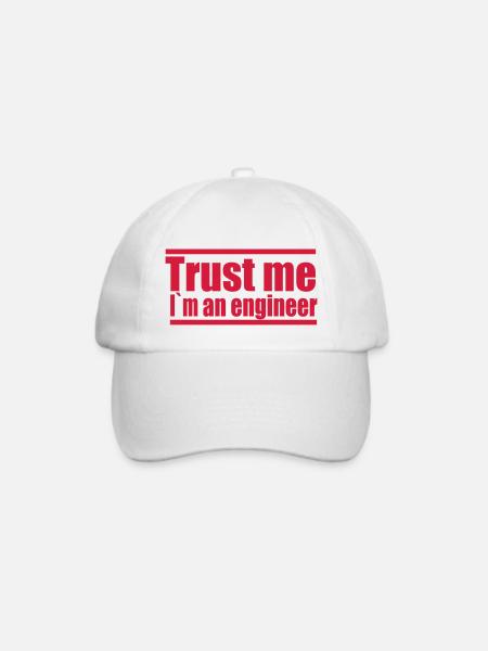 Ingenieur - Baseballkappe - Weiß/Weiß