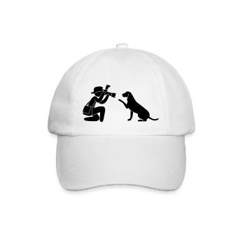 Fotograf Journalist Hund - Baseballkappe - Weiß/Weiß - Vorne