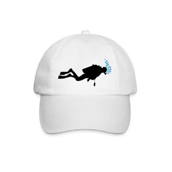 Taucher Luftblasen - Baseballkappe - Weiß/Weiß - Vorne