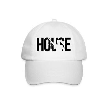house musik - Baseballkappe - Weiß/Weiß - Vorne