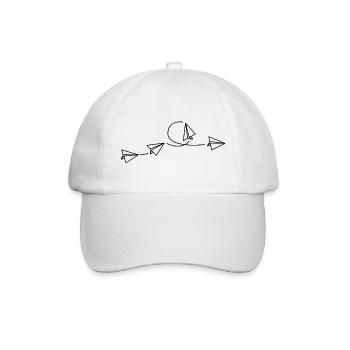 Papierflieger - Baseballkappe - Weiß/Weiß - Vorne