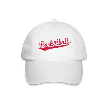 Basketball - Basket Ball - Game - Sport - Player - Baseballkappe - Weiß/Weiß - Vorne