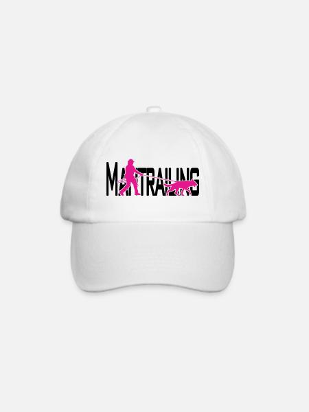 Mantrailing Pink/Schwarz - Baseballkappe - Weiß/Weiß