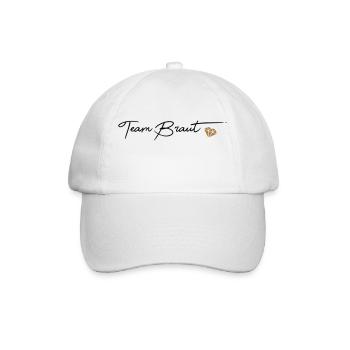Team Braut - Baseballkappe - Weiß/Weiß - Vorne