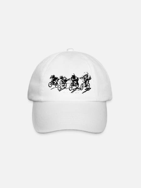 BMX-Rennen - Baseballkappe - Weiß/Weiß