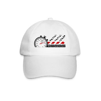 Motorsport Stoppuhr - Baseballkappe - Weiß/Weiß - Vorne