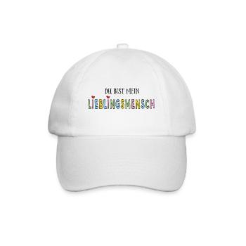 Du bist mein Lieblingsmensch - Baseballkappe - Weiß/Weiß - Vorne