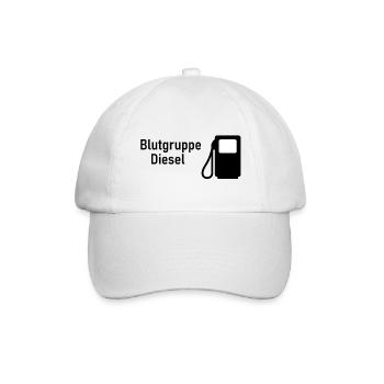 Blutgruppe Diesel - Baseballkappe - Weiß/Weiß - Vorne