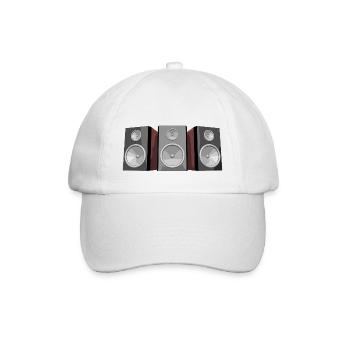 Lautsprecherboxen, Boxen, Musik, Lautstärke - Baseballkappe - Weiß/Weiß - Vorne