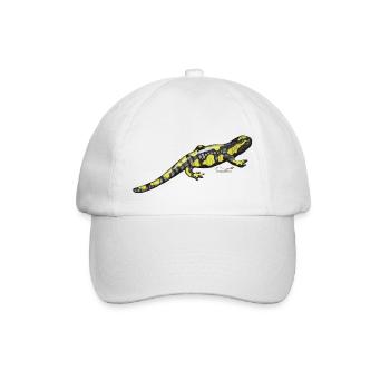 Feuersalamander - Baseballkappe - Weiß/Weiß - Vorne