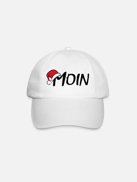 xmas moin Weihnachten Symbol Logo icon hat - Baseballkappe - Weiß/Weiß