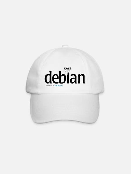 Debian Shirt - Baseballkappe - Weiß/Weiß