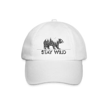 Wild Wald Bear - Baseballkappe - Weiß/Weiß - Vorne