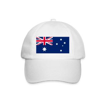 Australische Flagge - Baseballkappe - Weiß/Weiß - Vorne