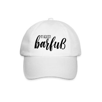 Im Herzen barfuss - Baseballkappe - Weiß/Weiß - Vorne