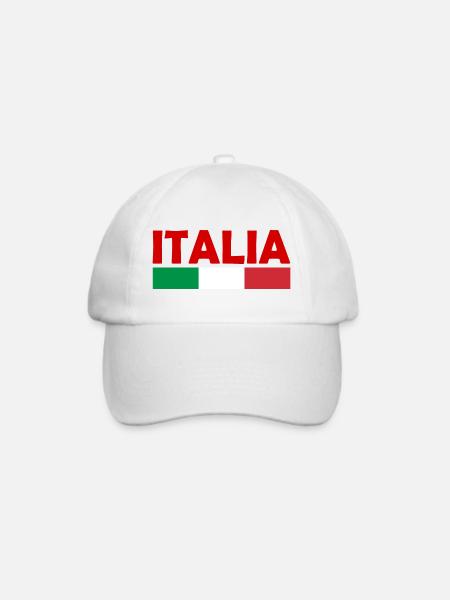 Italien - Baseballkappe - Weiß/Weiß