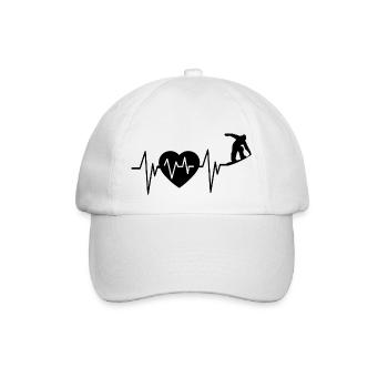 Snowboard Snowboarder - Baseballkappe - Weiß/Weiß - Vorne