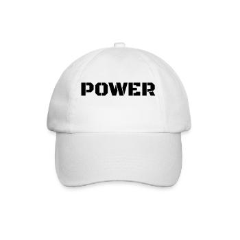 Power - Baseballkappe - Weiß/Weiß - Vorne